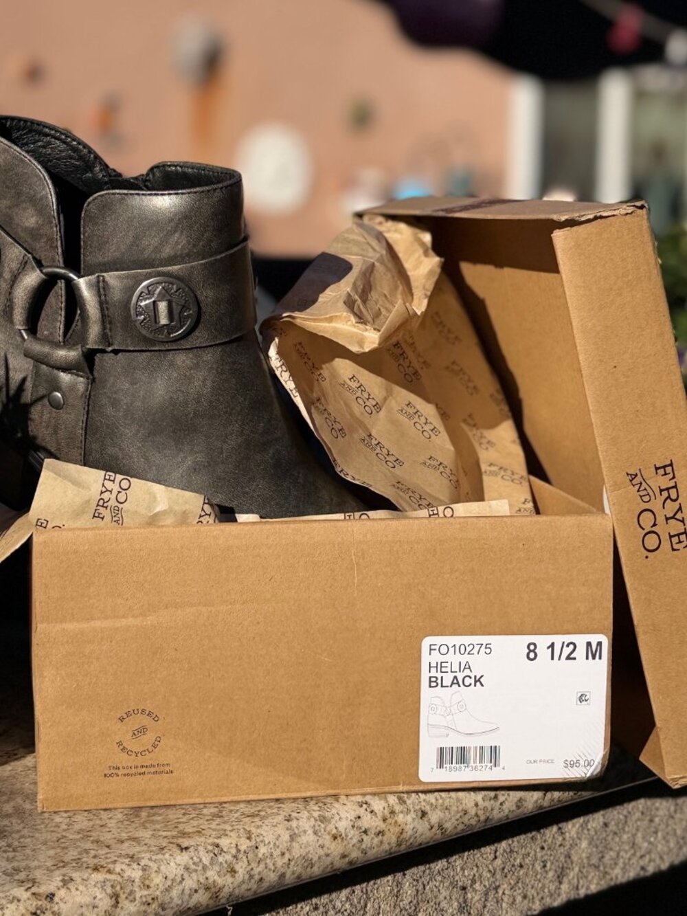 🖤✨ FRYE & CO Helia Black Ankle Boots Size 8.5M NWT Box Western Moto Booties ✨🖤 - Picture 11 of 11